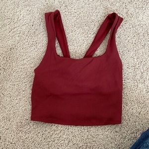 Alo sports bra in deep red size medium